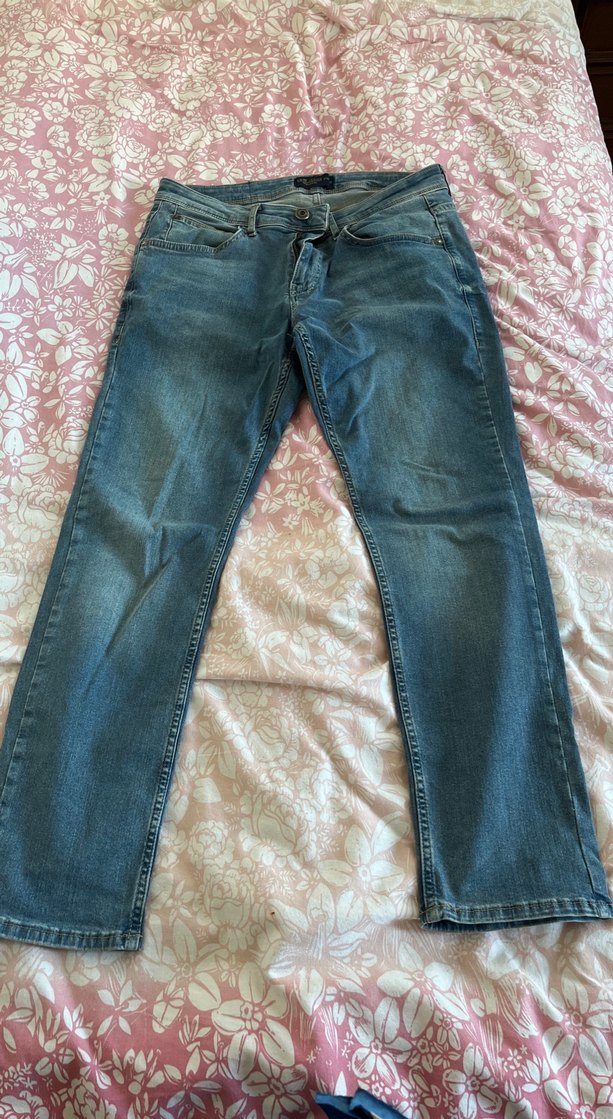 Erkek Mavi Denim Bol Kesim Günlük Jean - Görsel 3