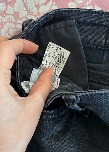 Erkek Siyah Bol Kesim Kot Pantolon - Görsel 6