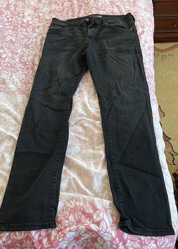 Erkek Siyah Bol Kesim Kot Pantolon - Görsel 3