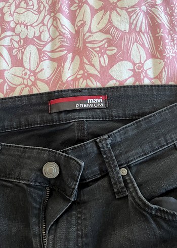 Erkek Siyah Bol Kesim Kot Pantolon - Görsel 4