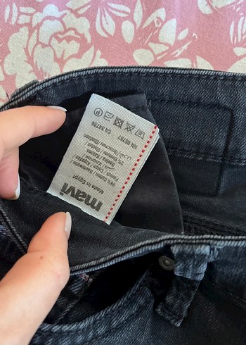 Erkek Siyah Bol Kesim Kot Pantolon - Görsel 5