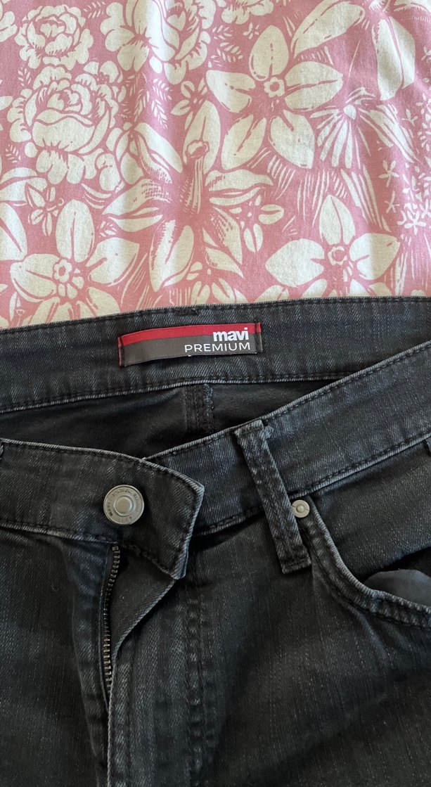 Erkek Siyah Bol Kesim Kot Pantolon - Görsel 4