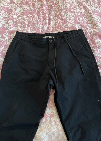 Erkek Siyah Rahat Kesim Sokak Stili Pantolon - Görsel 4