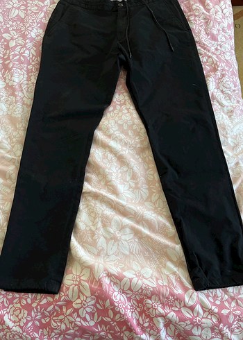 Erkek Siyah Rahat Kesim Sokak Stili Pantolon - Görsel 2