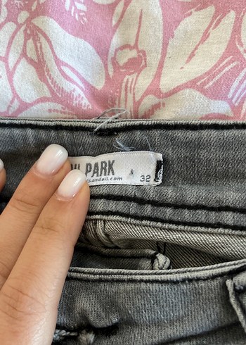 Gri Erkek Denim Bol Kesim Pantolon - Görsel 4