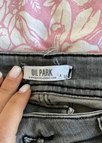 Gri Erkek Denim Bol Kesim Pantolon - Görsel 5