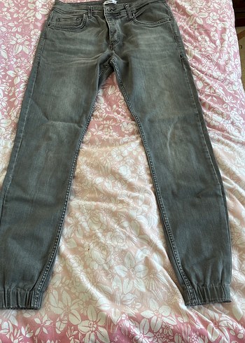 Gri Erkek Denim Bol Kesim Pantolon - Görsel 3