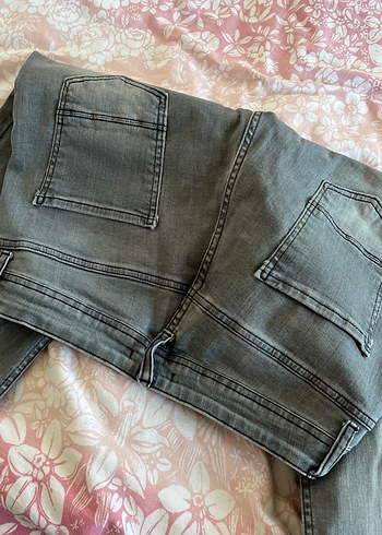 Gri Erkek Denim Bol Kesim Pantolon - Görsel 6