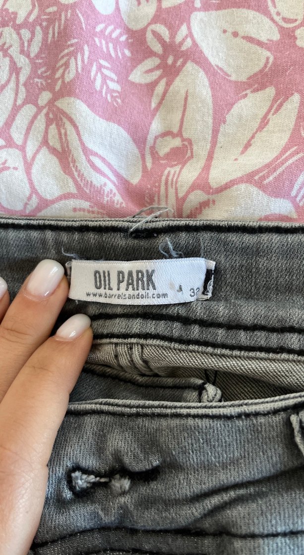 Gri Erkek Denim Bol Kesim Pantolon - Görsel 5