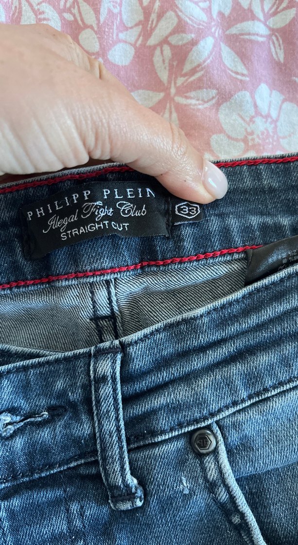 Erkek Gri Bol Kesim Kot Pantolon - Görsel 4