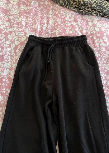 Siyah Rahat Kesim Kadın Eşofman Altı - Görsel 5