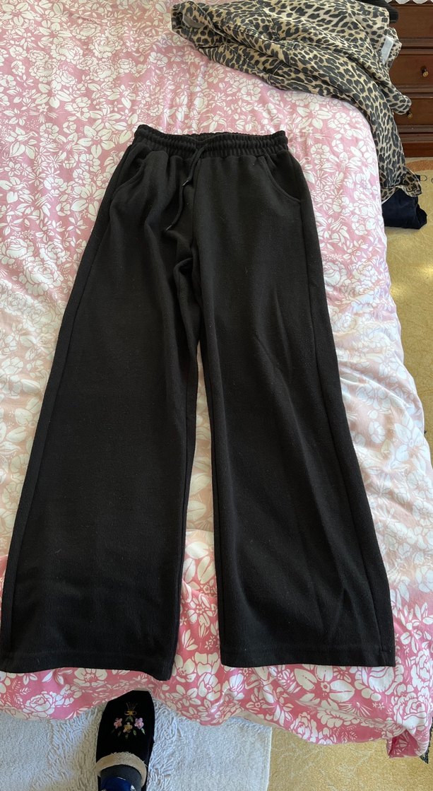 Siyah Rahat Kesim Kadın Eşofman Altı - Görsel 2