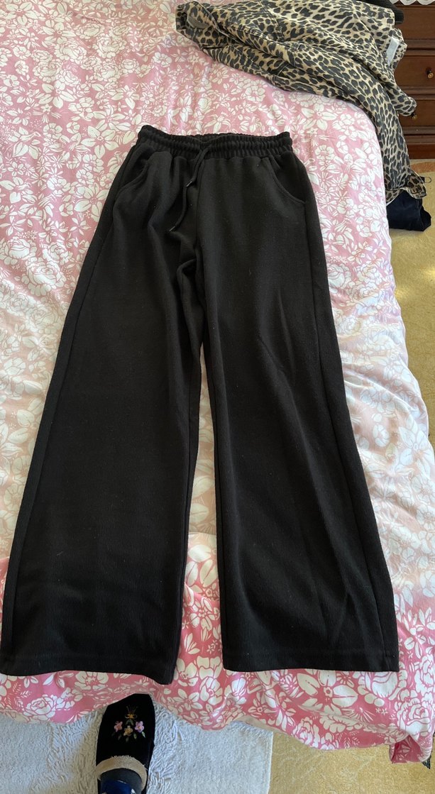 Siyah Rahat Kesim Kadın Eşofman Altı - Görsel 3