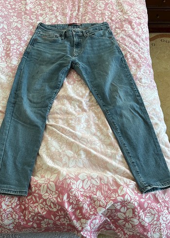 Gri Bol Kesim Midi Boy Denim Erkek Kot Pantolon - Görsel 2