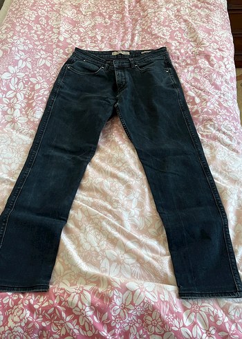 Siyah Bol Kesim Erkek Kot Pantolon - Görsel 2