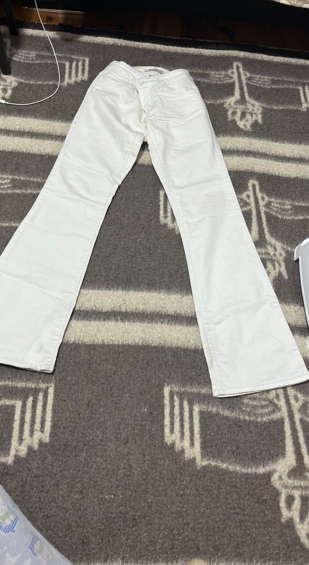 Beyaz Bol Paça Kadın Pantolon - Görsel 3