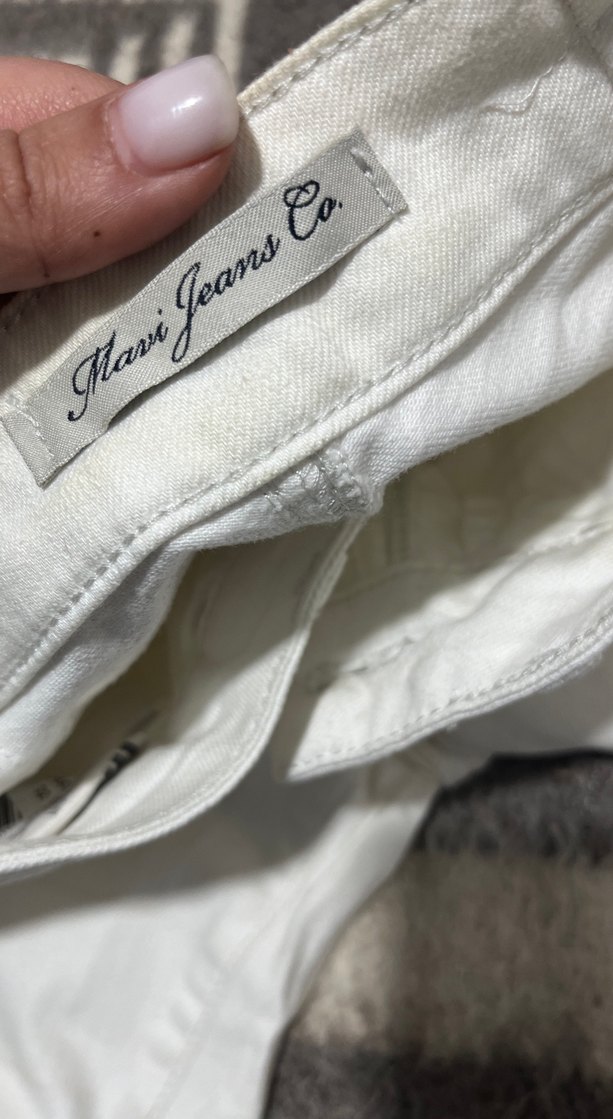 Beyaz Bol Paça Kadın Pantolon - Görsel 4