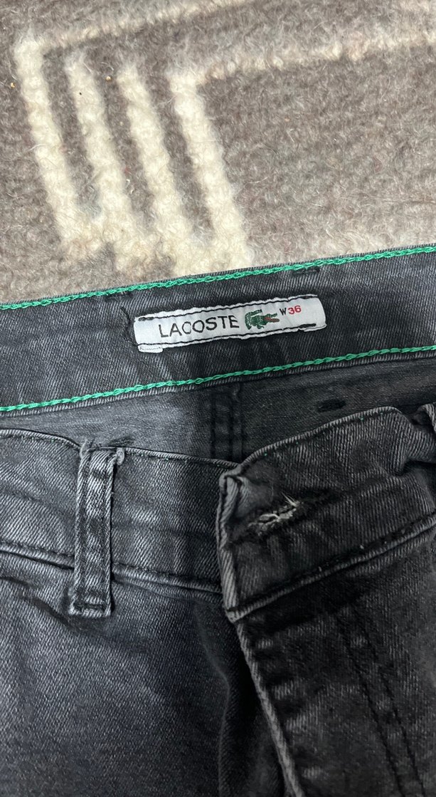 Gri Bağlama Desenli Kadın Denim Jean - Görsel 5