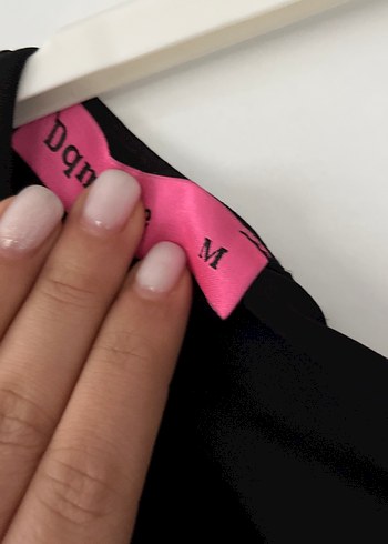 Kadın Siyah Denim Midi Tulum - Görsel 5