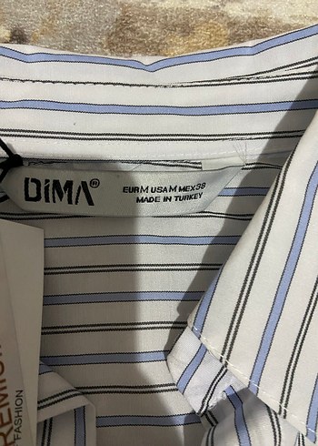 m Beden beyaz Renk Kadın Beyaz Çizgili Uzun Kollu Gömlek