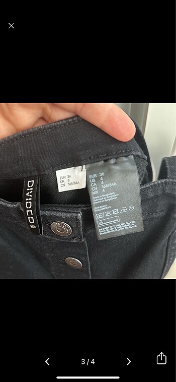 36 Beden H&M 36 beden kot elbise