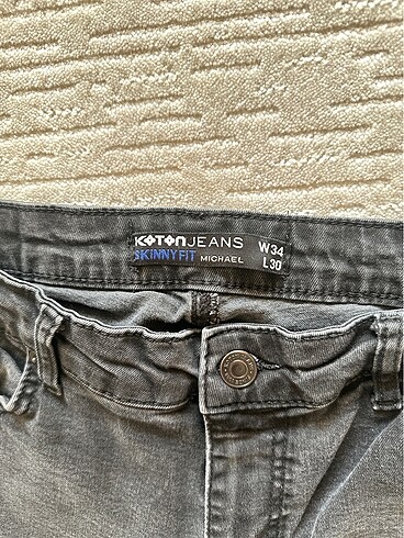 34 Beden gri Renk 34-30 koton pantalon 9