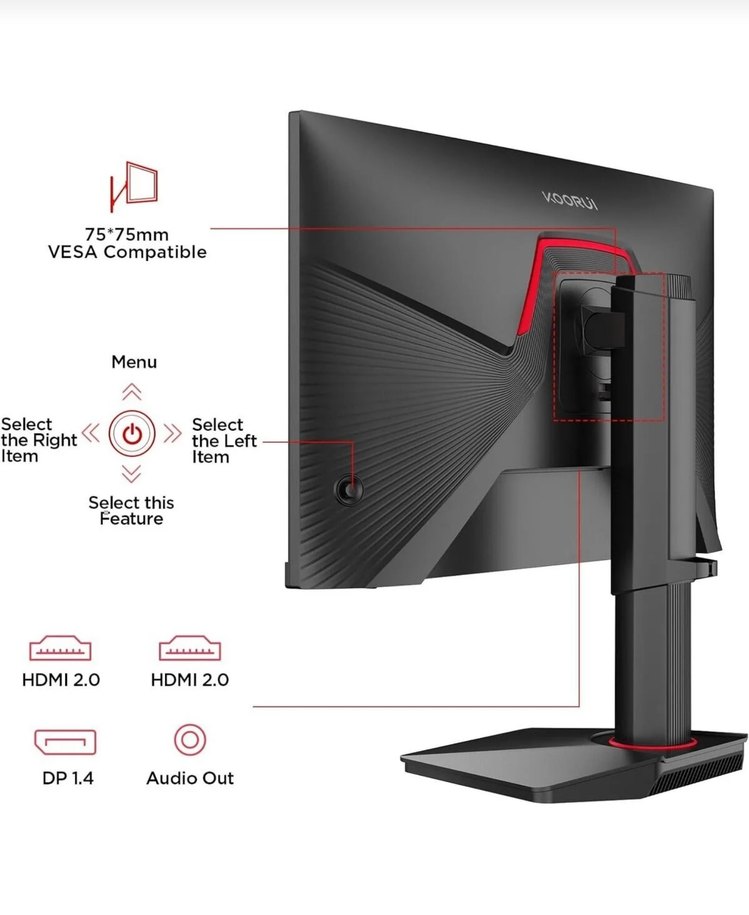 SIFIR GARANTİLİ 320HZ Koorui G2511E 24.5 İnç Monitör, IPS FHD - Görsel 3