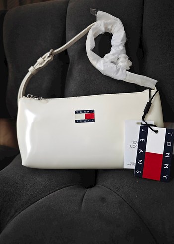 Tommy Hilfiger Tommy Jeans Beyaz Minimal Omuz Cantasi