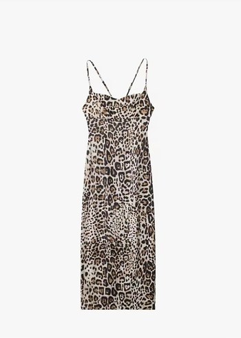 Zara zara leopar elbise