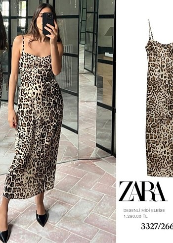 zara leopar elbise