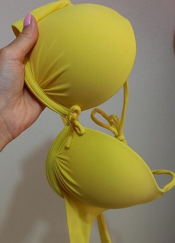 38 Beden sarı Renk Penti sarı bikini üstü 