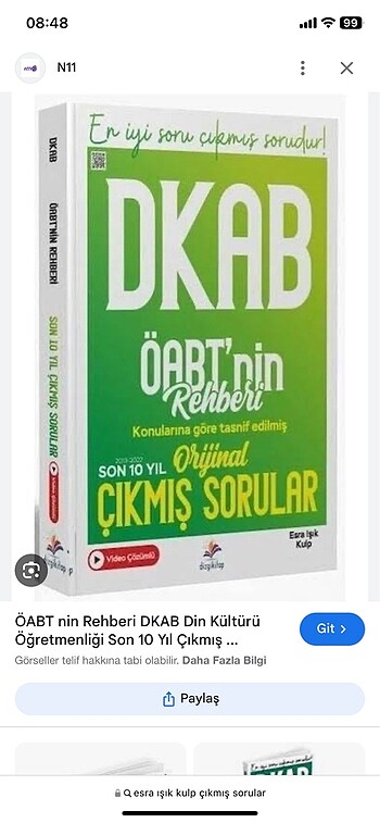 Dkab çıkmış sorular