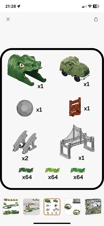 Beden Dinosour Tracks 192 Parça Dinozor Temalı Hareketli Raylar Dinozo