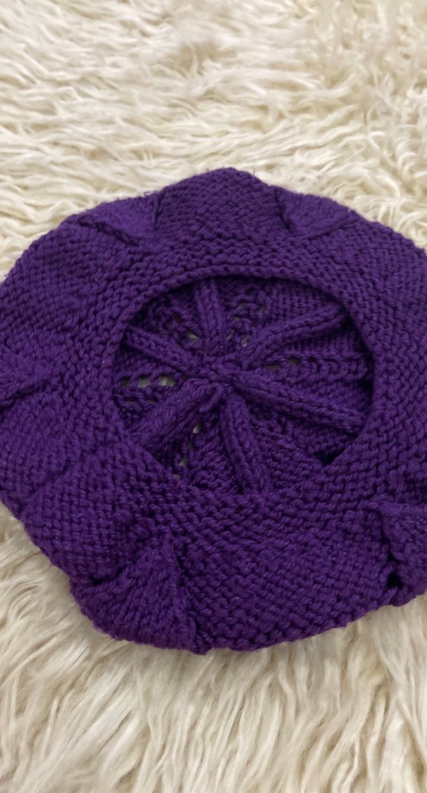 Mor Örgü Kadın Bere - Görsel 3