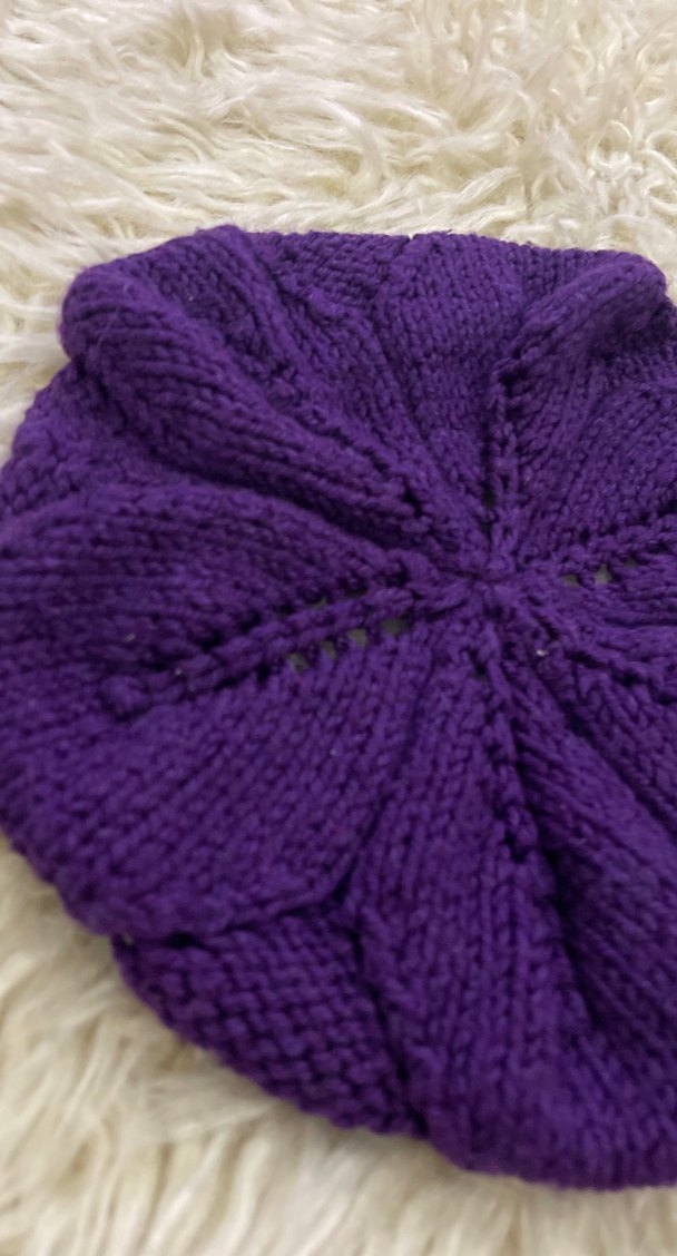 Mor Örgü Kadın Bere - Görsel 2