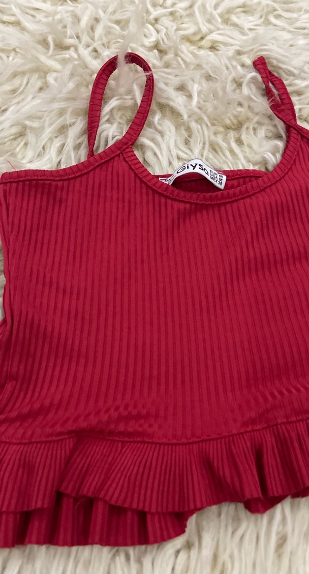 Kırmızı Fırfırlı Atlet - Görsel 2