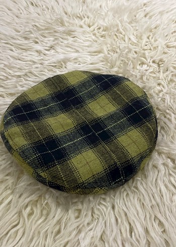 Koyu Yeşil Ekoseli vintage Bere Şapka - Görsel 2