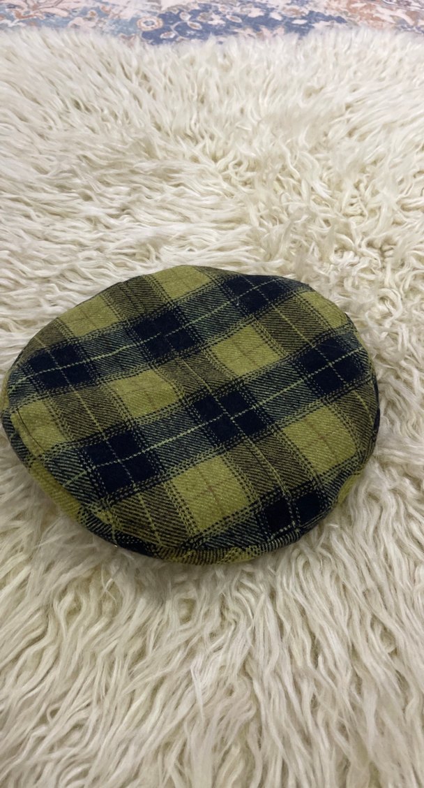 Koyu Yeşil Ekoseli vintage Bere Şapka - Görsel 2