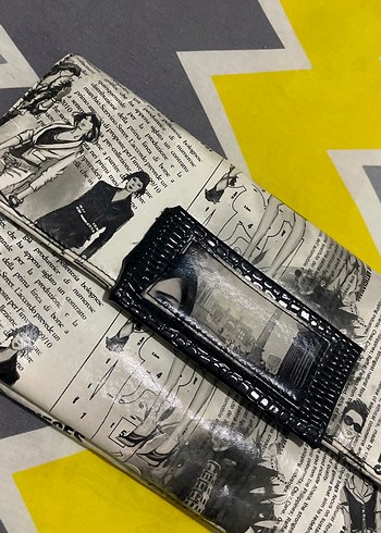 Baskılı Tokalı Kadın Portföy Çanta - Görsel 2