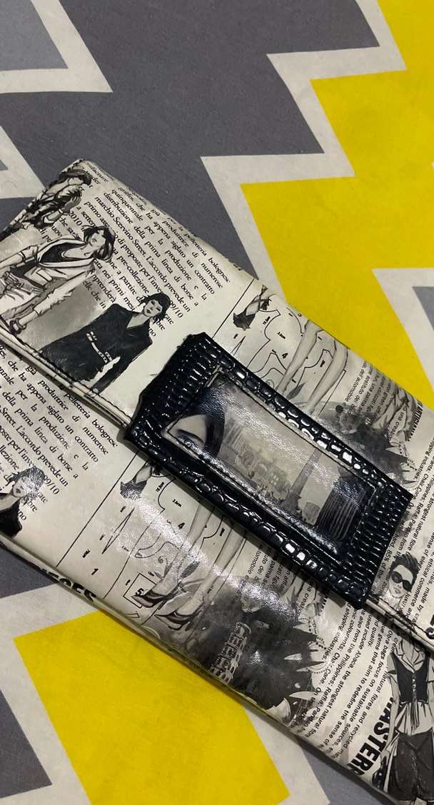 Baskılı Tokalı Kadın Portföy Çanta - Görsel 2