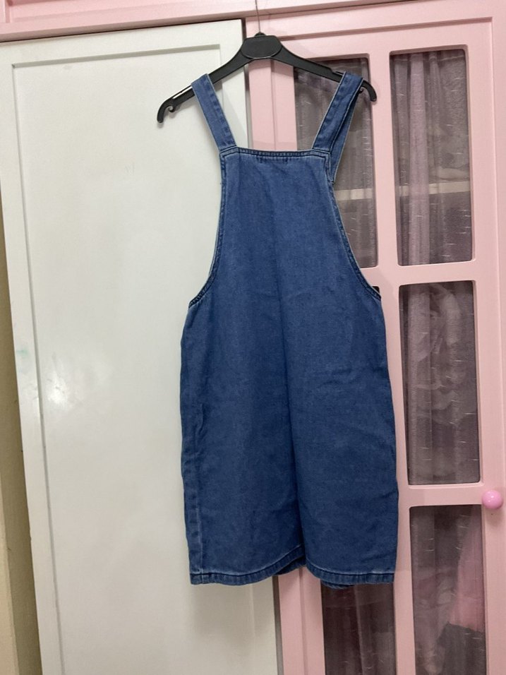 Kadın Mavi Kot Midi Elbise Tulum - Görsel 2