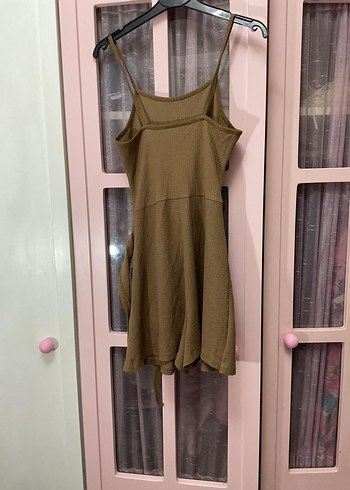 Kadın Keten Askılı Mini Tulum - Görsel 2