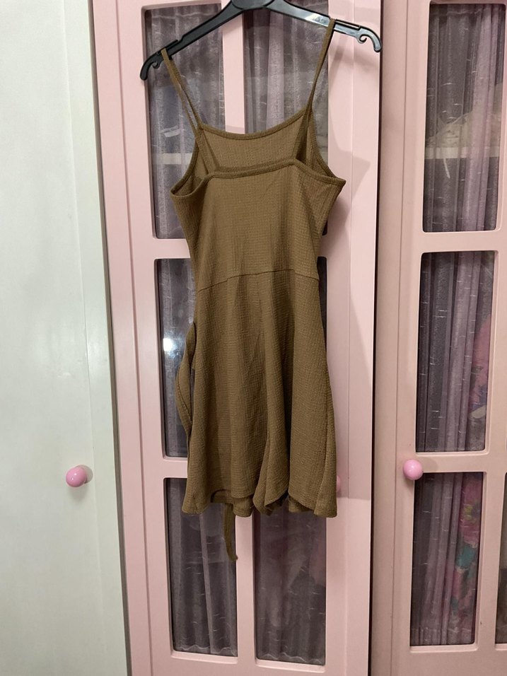 Kadın Keten Askılı Mini Tulum - Görsel 2