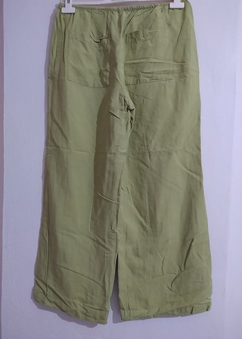 H&M Kadın Yeşil Keten Bol Kesim Pantolon