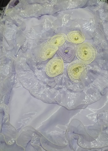 Mor İşlemeli Fırfırlı yastik kilifi 2adet - Görsel 2