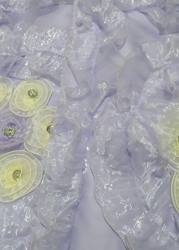 Mor İşlemeli Fırfırlı yastik kilifi 2adet - Görsel 4