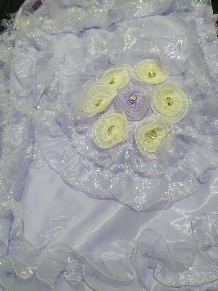 Mor İşlemeli Fırfırlı yastik kilifi 2adet - Görsel 2