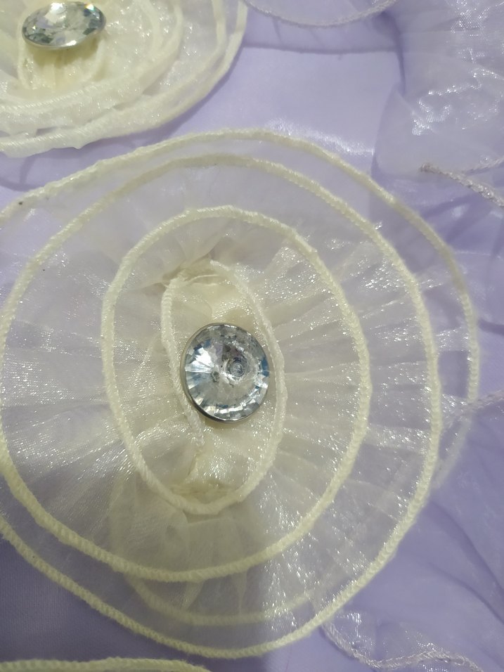 Mor İşlemeli Fırfırlı yastik kilifi 2adet - Görsel 3