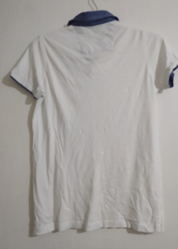 Erkek Beyaz Kısa Kollu Polo Tişört - Görsel 2