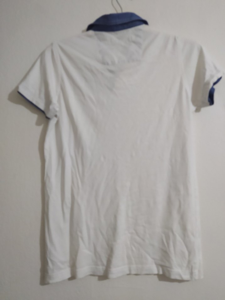 Erkek Beyaz Kısa Kollu Polo Tişört - Görsel 2